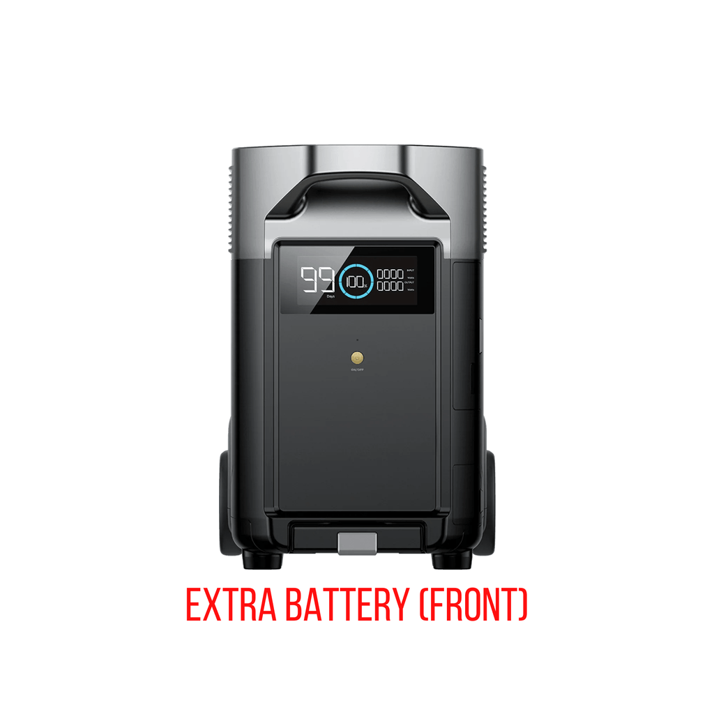 EcoFlow DELTA Pro With Extra Battery 7200Wh 3600W Solar Generator + 200W Portable Monocrystalline Solar Panels Kit
