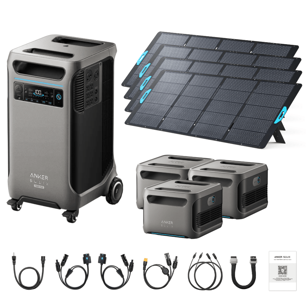 Anker SOLIX F3800 Plus Portable Power Station + 400W Portable Solar Panel - Off Grid Stores