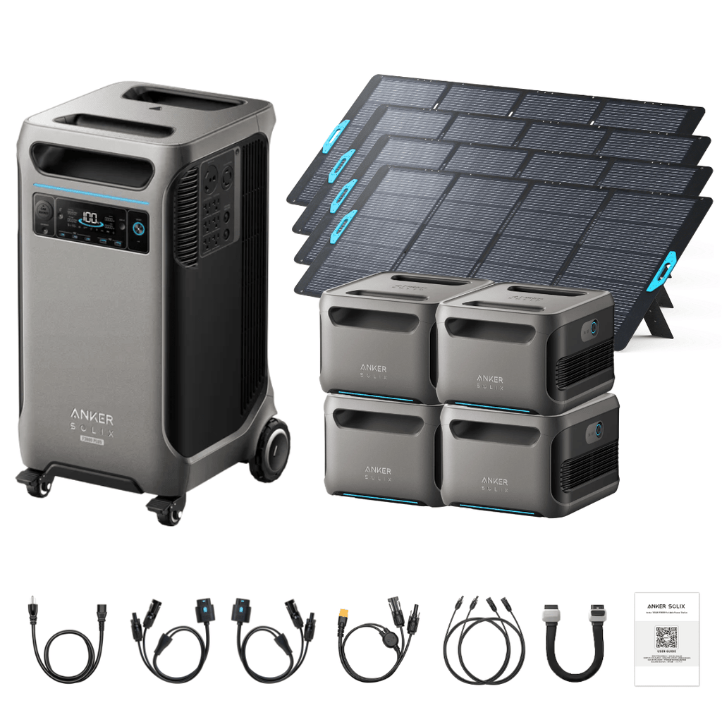 Anker SOLIX F3800 Plus Portable Power Station + 400W Portable Solar Panel - Off Grid Stores
