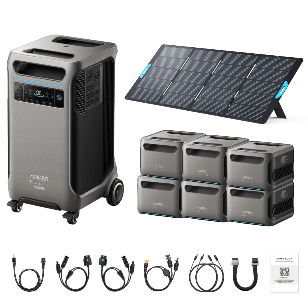 Anker SOLIX F3800 Plus Portable Power Station + 400W Portable Solar Panel - Off Grid Stores