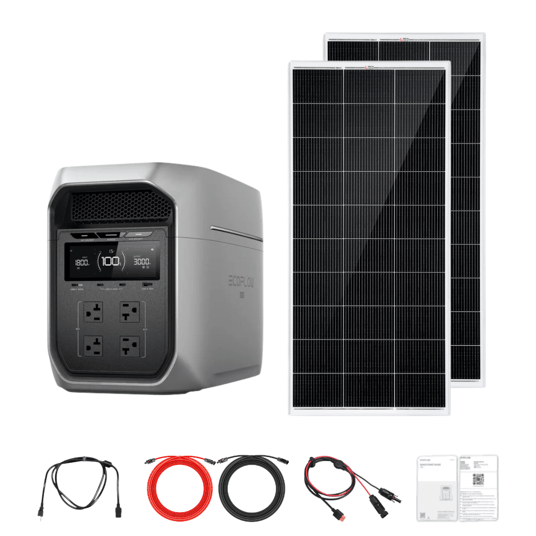 Ecoflow DELTA 3 Max Plus + Custom Solar Panels Kits - Off Grid Stores