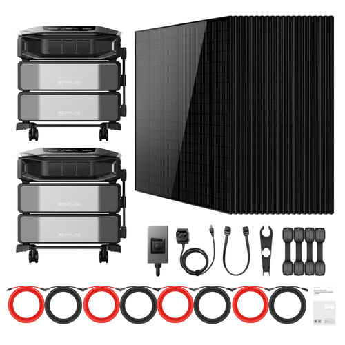 2 x EcoFlow DELTA Pro Ultra X Inverter + Batteries + 415W Solar Panels - Off Grid Stores