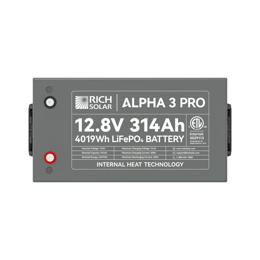 Rich Solar Alpha 3 12V 300Ah Lithium Iron Phosphate Battery