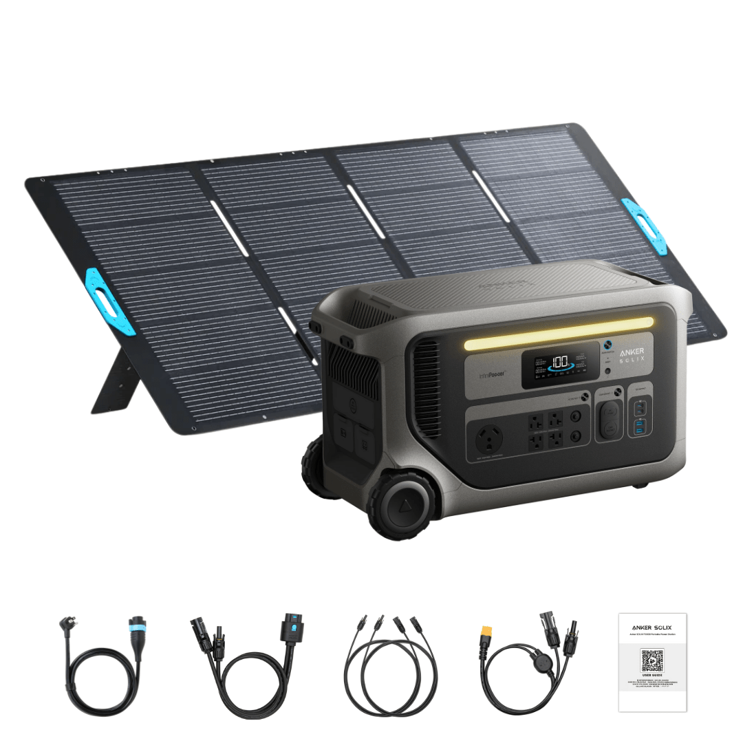 Anker SOLIX F3000 Solar Generator + 400W Portable Solar Panel Kits