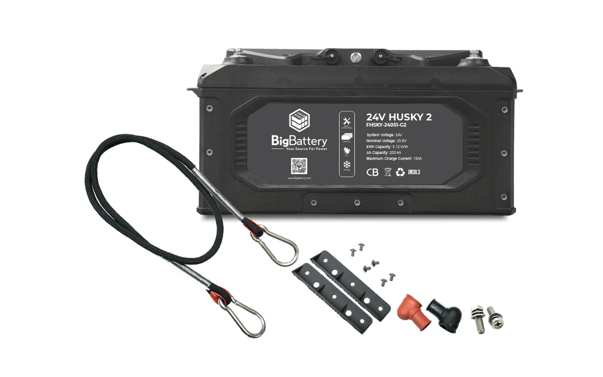 BigBattery HUSKY 2 24V 200Ah 5.12kWh LiFePO4 Battery