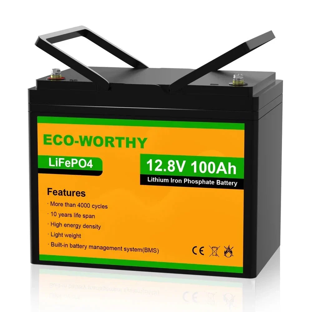 ECO - WORTHY 12V 100Ah Lithium Iron Phosphate Battery - Off Grid Stores