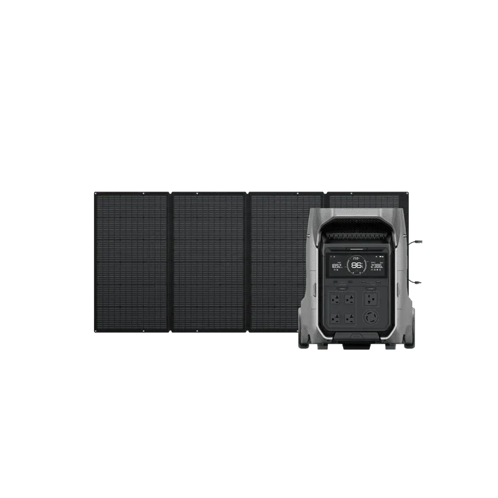 EcoFlow DELTA Pro 3 Solar Generator + 400W Portable Solar Panels