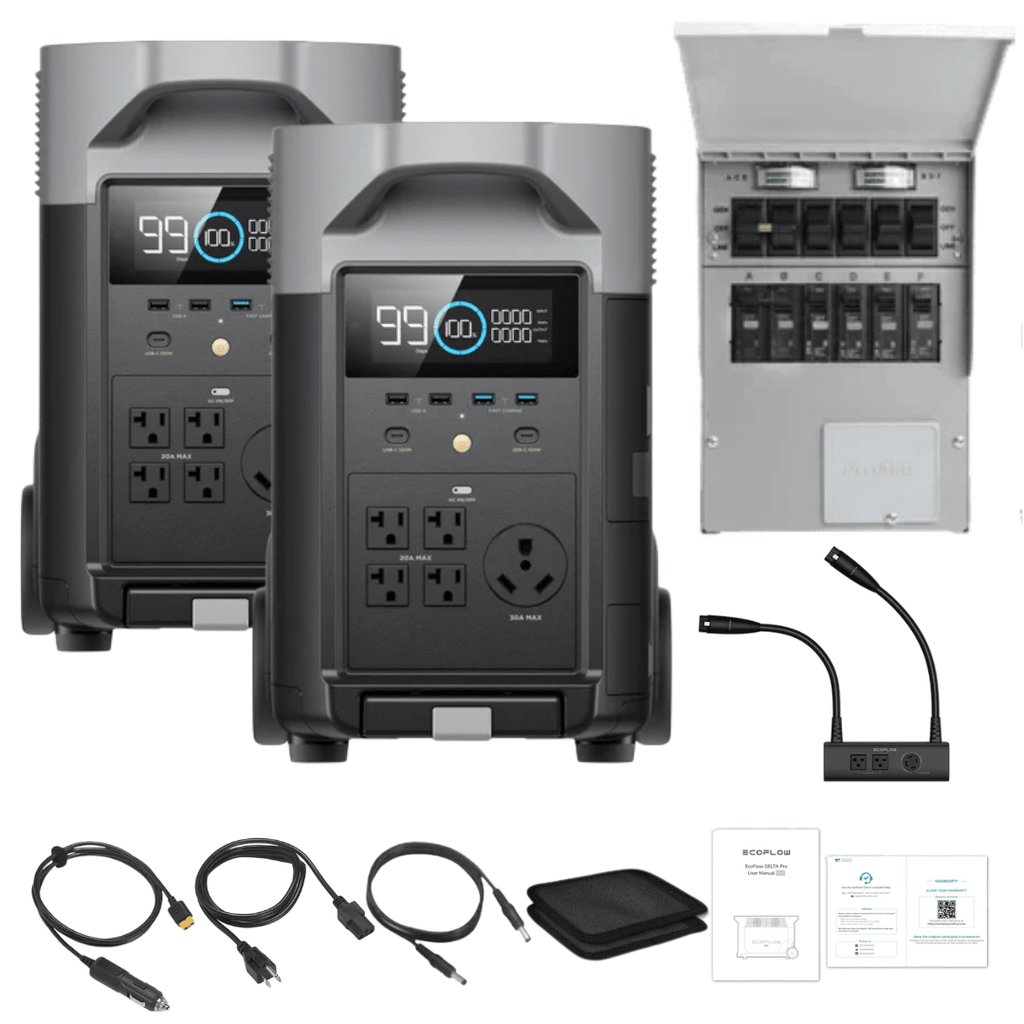 EcoFlow DELTA Pro*2 + Double Voltage Hub + Transfer Switch 306A