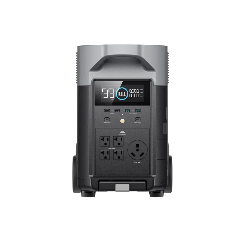 EcoFlow DELTA Pro With Extra Battery 7200Wh 3600W Solar Generator + 200W Portable Monocrystalline Solar Panels Kit