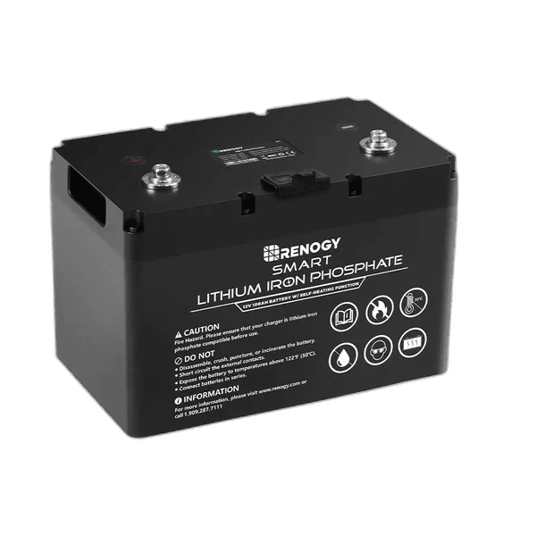 Renogy 12V 100Ah Smart Lithium Iron Phosphate Battery w/ Self-Heating Function