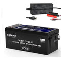 Renogy Core 24V 100Ah Deep Cycle Lithium Iron Phosphate Battery with 24V Battery Charger