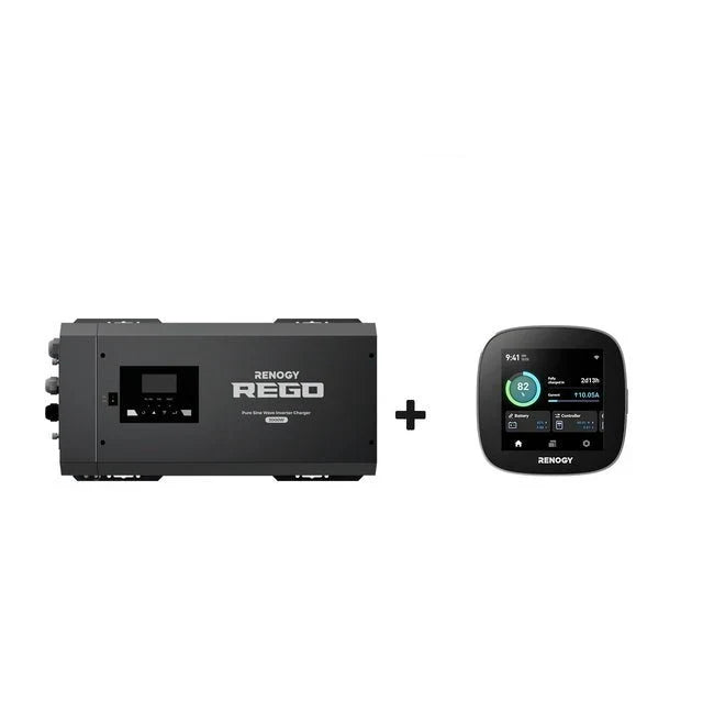 Renogy REGO 12V 3000W Pure Sine Wave Inverter Charger w/ LCD Display - Off Grid Stores