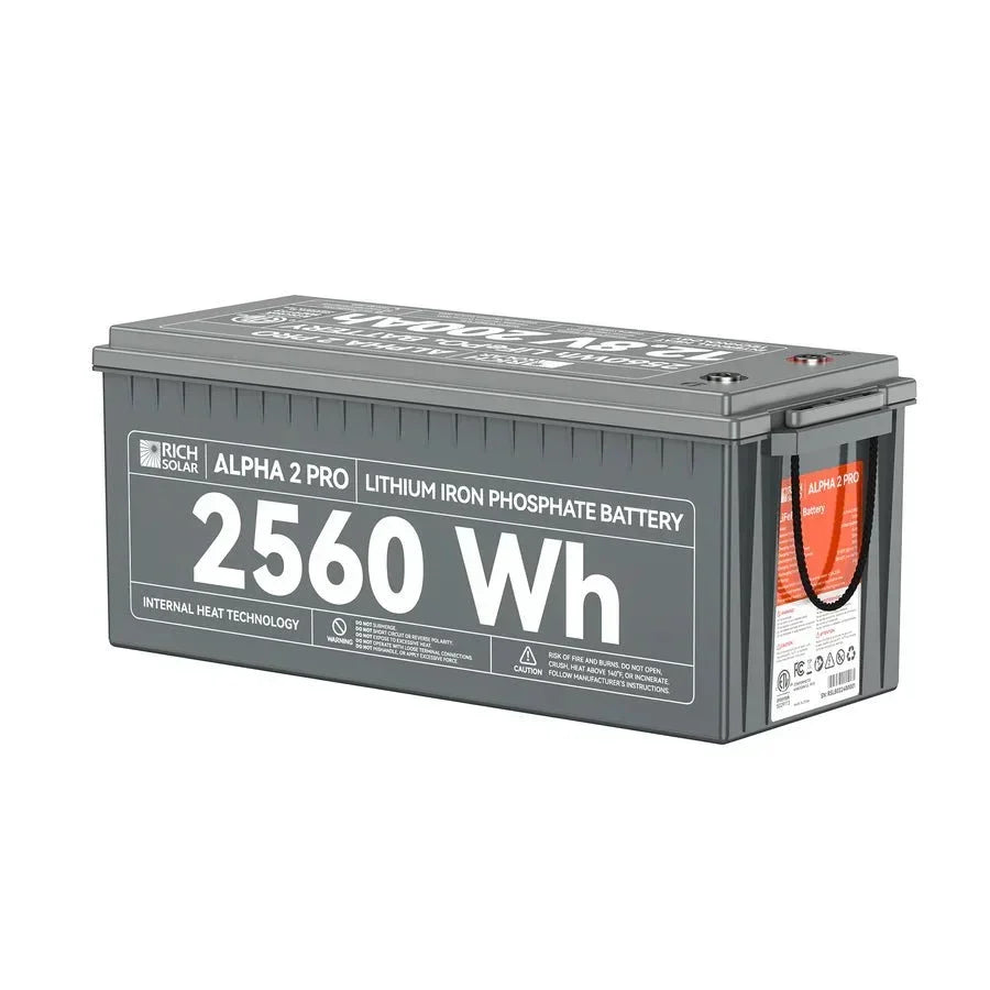 Rich Solar ALPHA 2 PRO 12V 200Ah LiFePO4 Lithium Iron Phosphate Battery