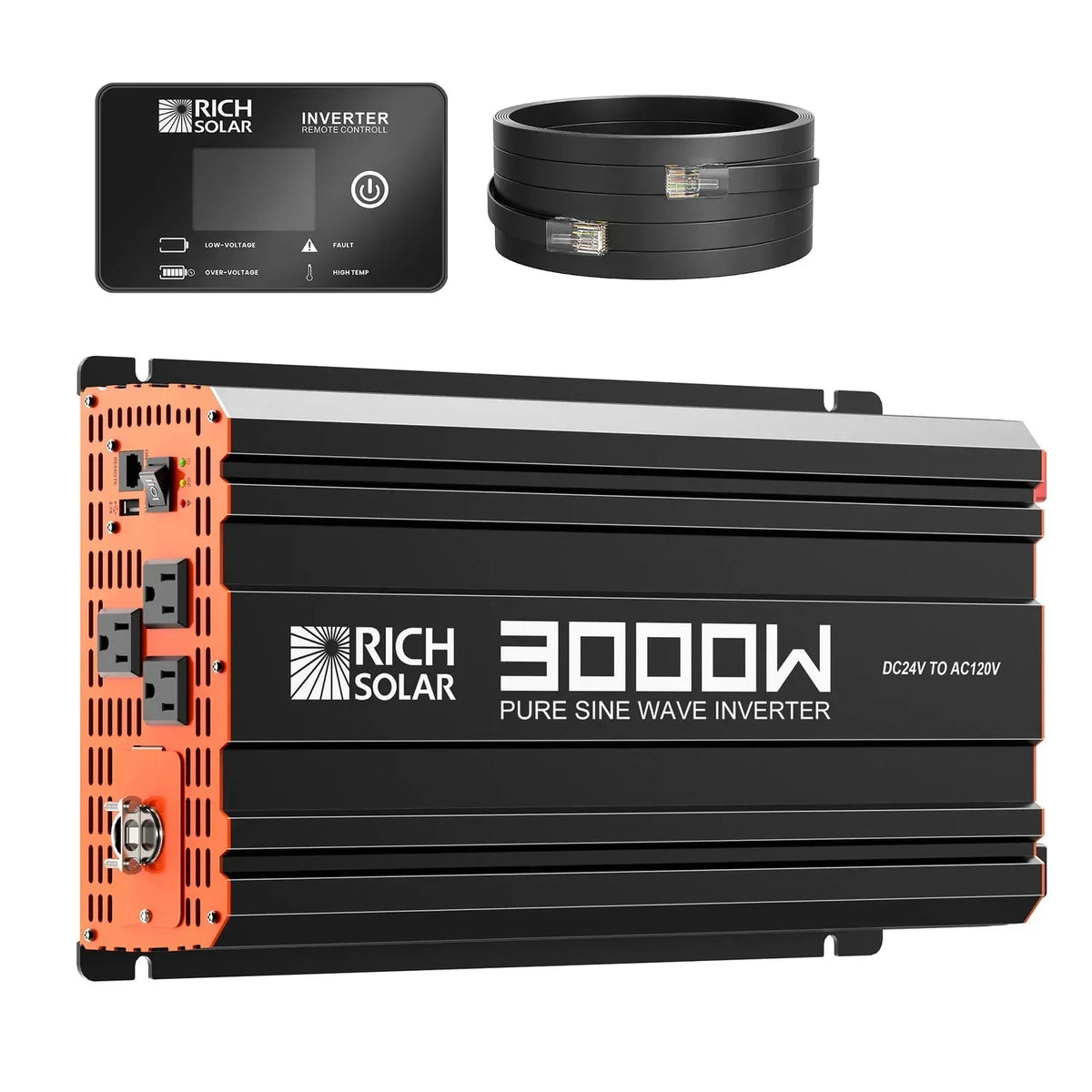 Rich Solar NOVA PURE MAX 3K 3000 Watt 24V Industrial Pure Sine Wave Inverter