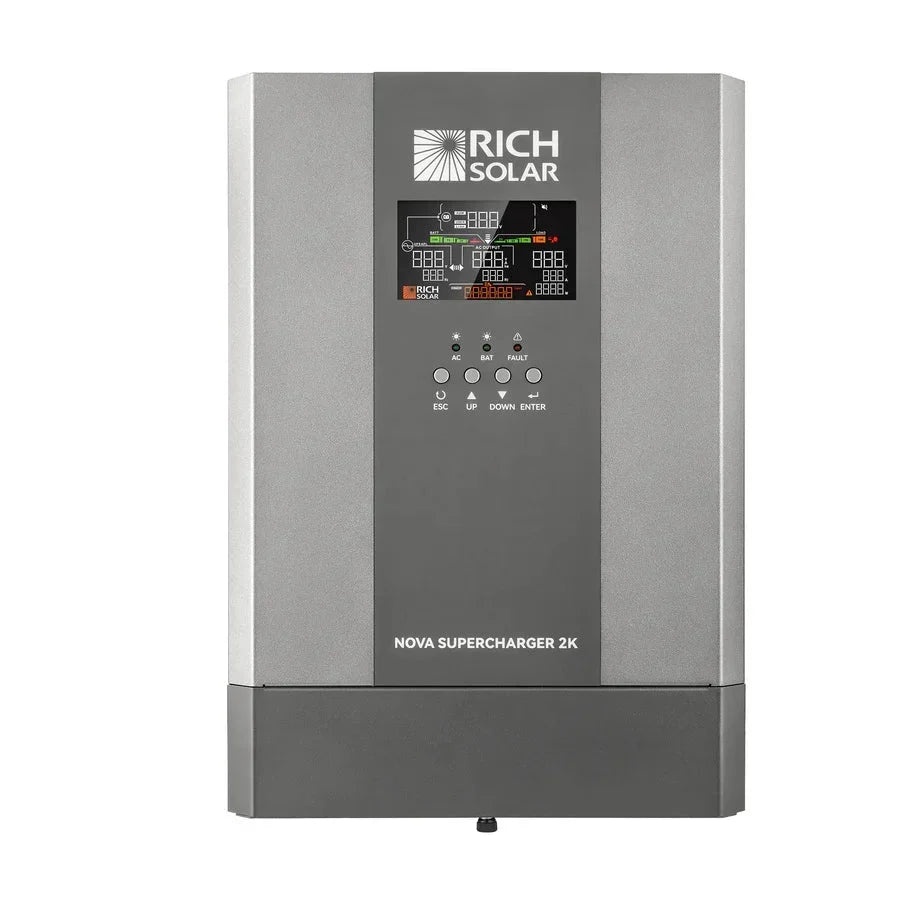 Rich Solar NOVA SUPERCHARGER 2K 2000W 12V Pure Sine Wave Inverter Charger