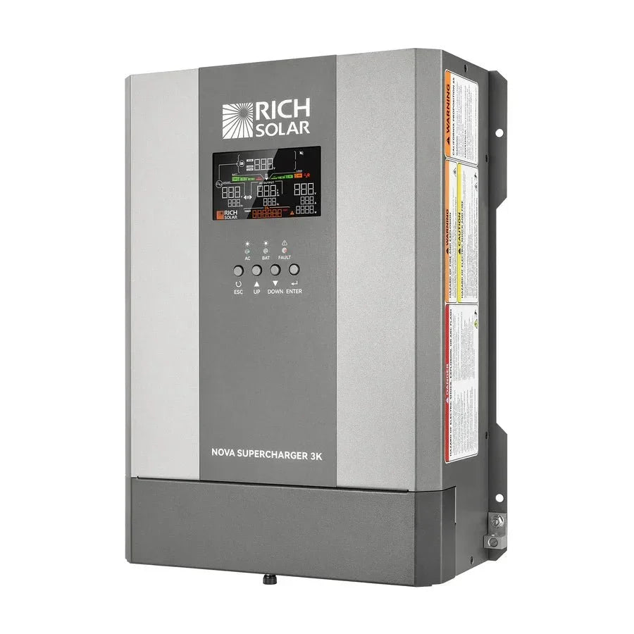 Rich Solar NOVA SUPERCHARGER 3K 3000W 12V Pure Sine Wave Inverter Charger