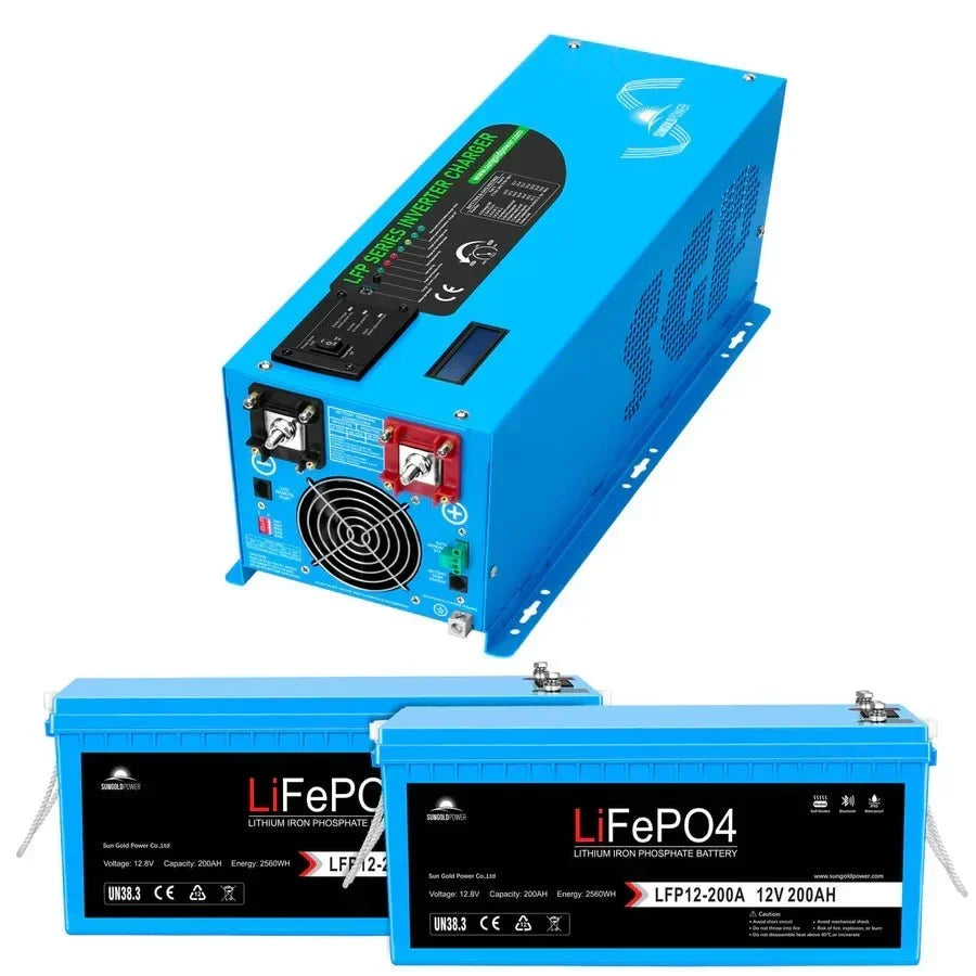 SunGoldPower 2000W DC 12V Pure Sine Wave Inverter With Charger - Off Grid Stores