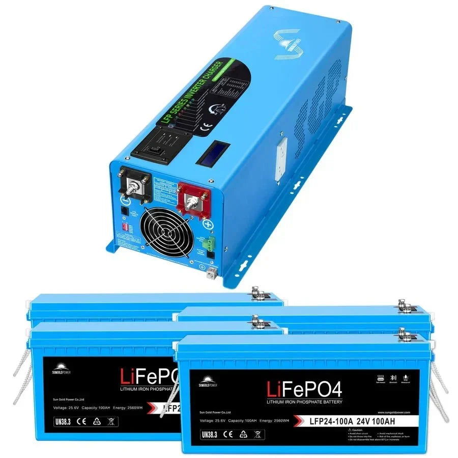 SunGoldPower 6000W DC 48V Split Phase Pure Sine Wave Inverter With Charger UL1741 Standard - Off Grid Stores